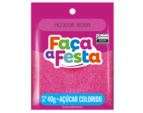 Açúcar Colorido Rosa 40g