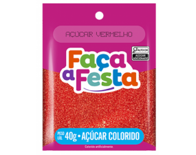 Açúcar Colorido Vermelho 40g